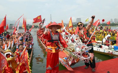 “百龙庆百年”温州瓯海龙舟文化活动组照3