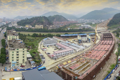 104国道西向建设工地实拍组图6