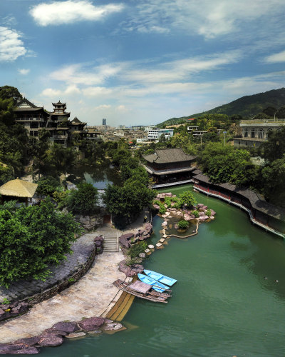 俯瞰五美景园