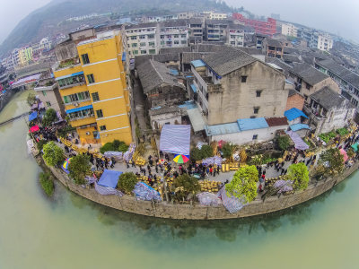 瞿溪会市全貌