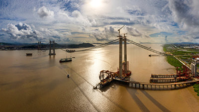 北口大桥建成后乐清过江至龙湾将从过去的1个多小时缩短至仅需15分钟