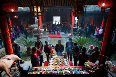 梧溪富氏祠堂祭祖