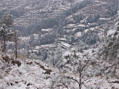 纸山梯田雪景