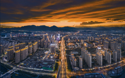 瓯海行政区夜色美
