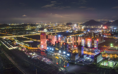 瓯海站前夜色美