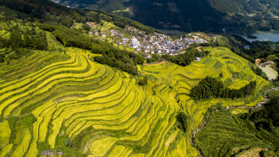 泽雅纸山梯田组照之七摄于潘庄