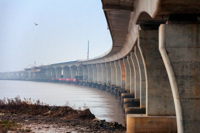 组照5:2018年1月拍摄，南口大桥逐渐成型。