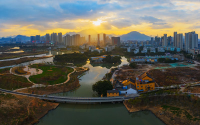 建设中的三垟湿地 组照2