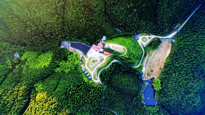 2016年7月22日航拍在文成月老山森林公园