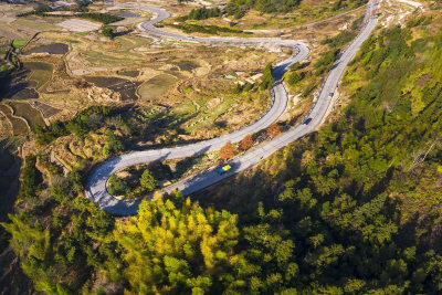 去岭北村和岭南村的路上的风景