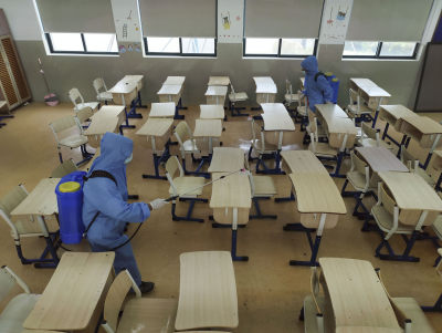 学校防疫到边边角角