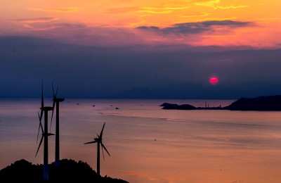 组照《海岛风力发电》