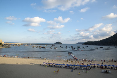 苍南县炎亭镇金沙滩全景