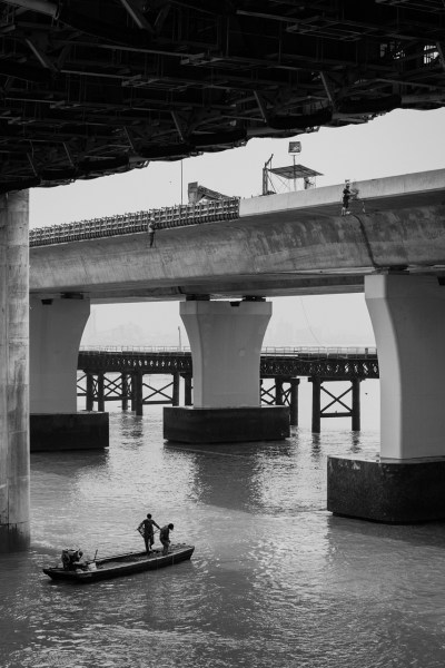建设2，2016年灵昆特大桥建设现场