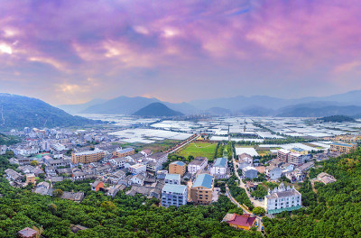 绿色农村苍南中魁村