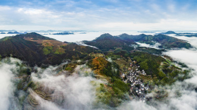 泽雅乡村晨雾组照2