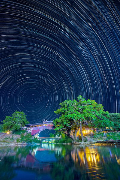 廊桥星空组照之三：北涧桥