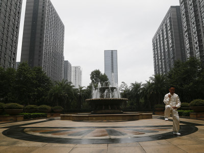 晨练。