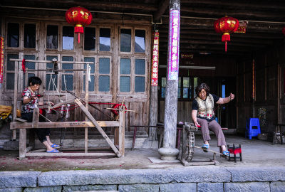 《织布》潘坑  2016.6