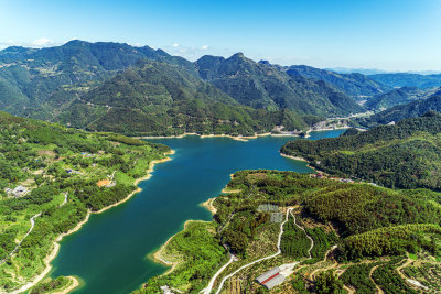 俯瞰泽雅水库