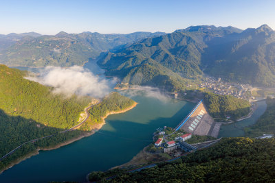 俯瞰泽雅水库