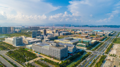 空中俯瞰，瓯江口新城模样已现
