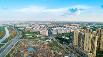 空中俯瞰，瓯江口新城模样已现