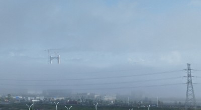 雾中的北口大桥组照之一《起雾了》