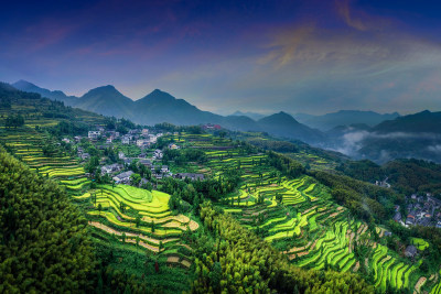 丰收在望言章村美景1
