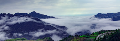 （云雾缭山）拍摄地点：泽雅塘口弄村，拍摄时间：2020年2月15日9点34分