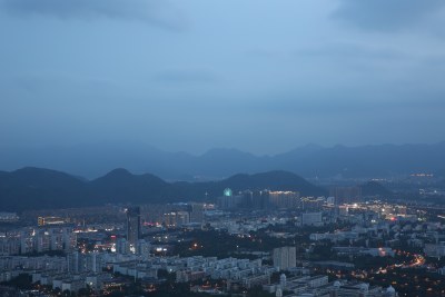 大罗山俯拍夜景