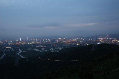 大罗山俯拍夜景