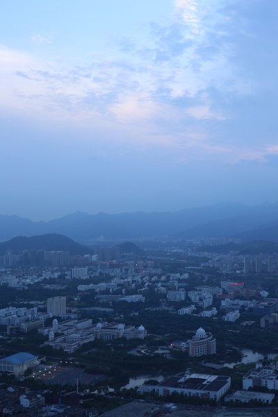 大罗山俯拍夜景-大学城