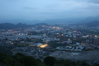 大罗山俯拍夜景