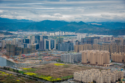拍摄瓯海区娄桥的都市高楼建筑