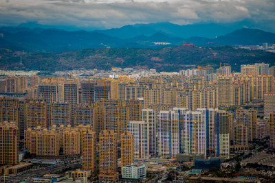 拍摄瓯海区娄桥的都市高楼建筑