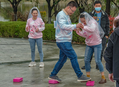 云赏樱之集体婚礼，趣味性运动会