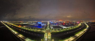 海经区夜景全景
